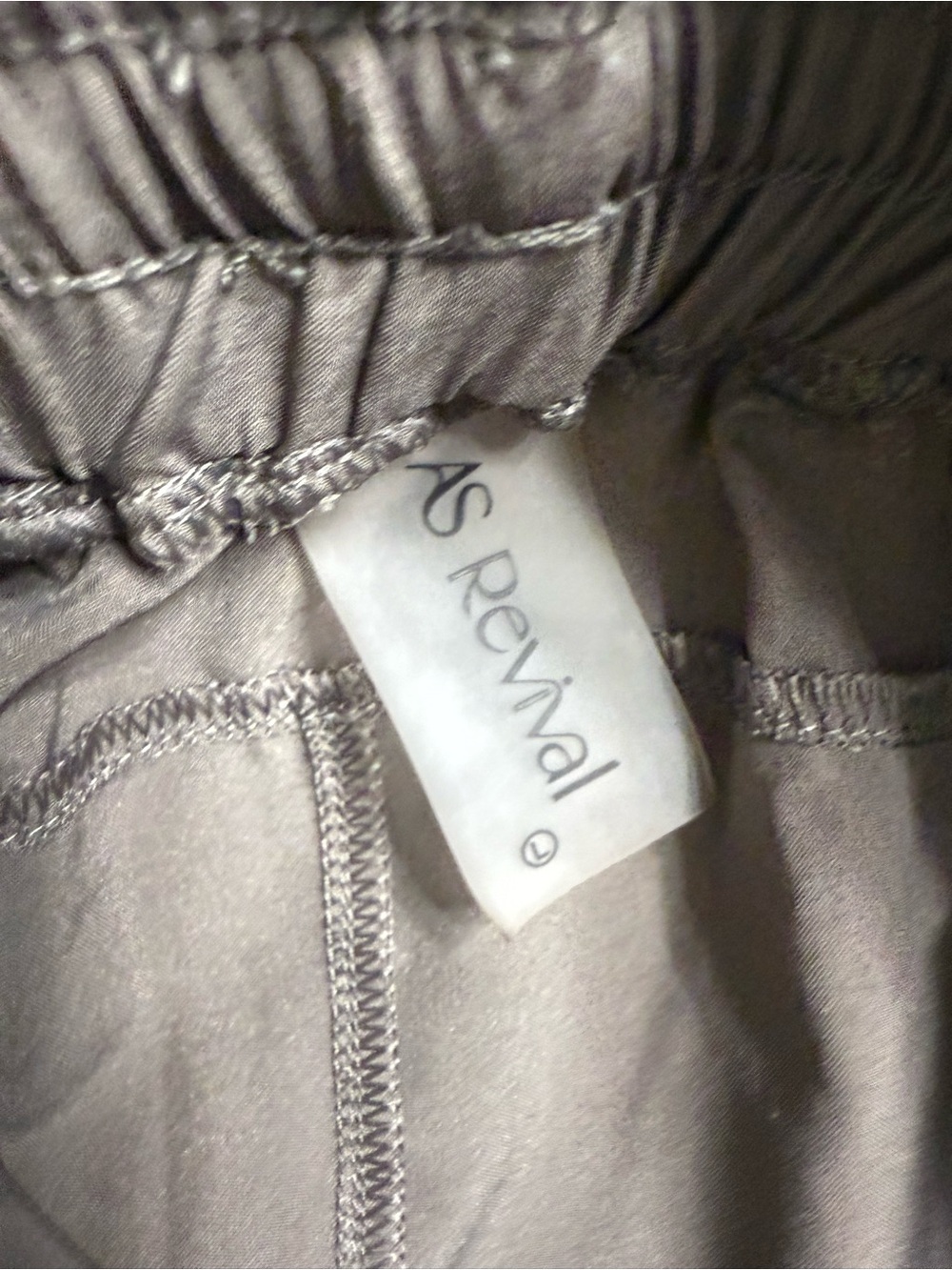 As Revival Gray Drawstring Athletic Shorts With Side Pockets View 2